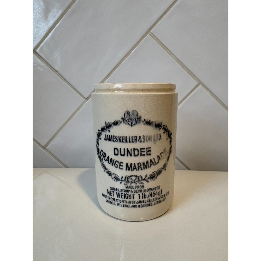 James Keiller & Son Ltd Dundee Orange Marmalade White Ceramic Jar 1 lb (454g) - Picture 2 of 6